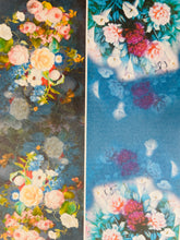 Prenesite sliku u preglednik galerije, Topel šal iz viskoze, motiv CVETJA, SRR4-6