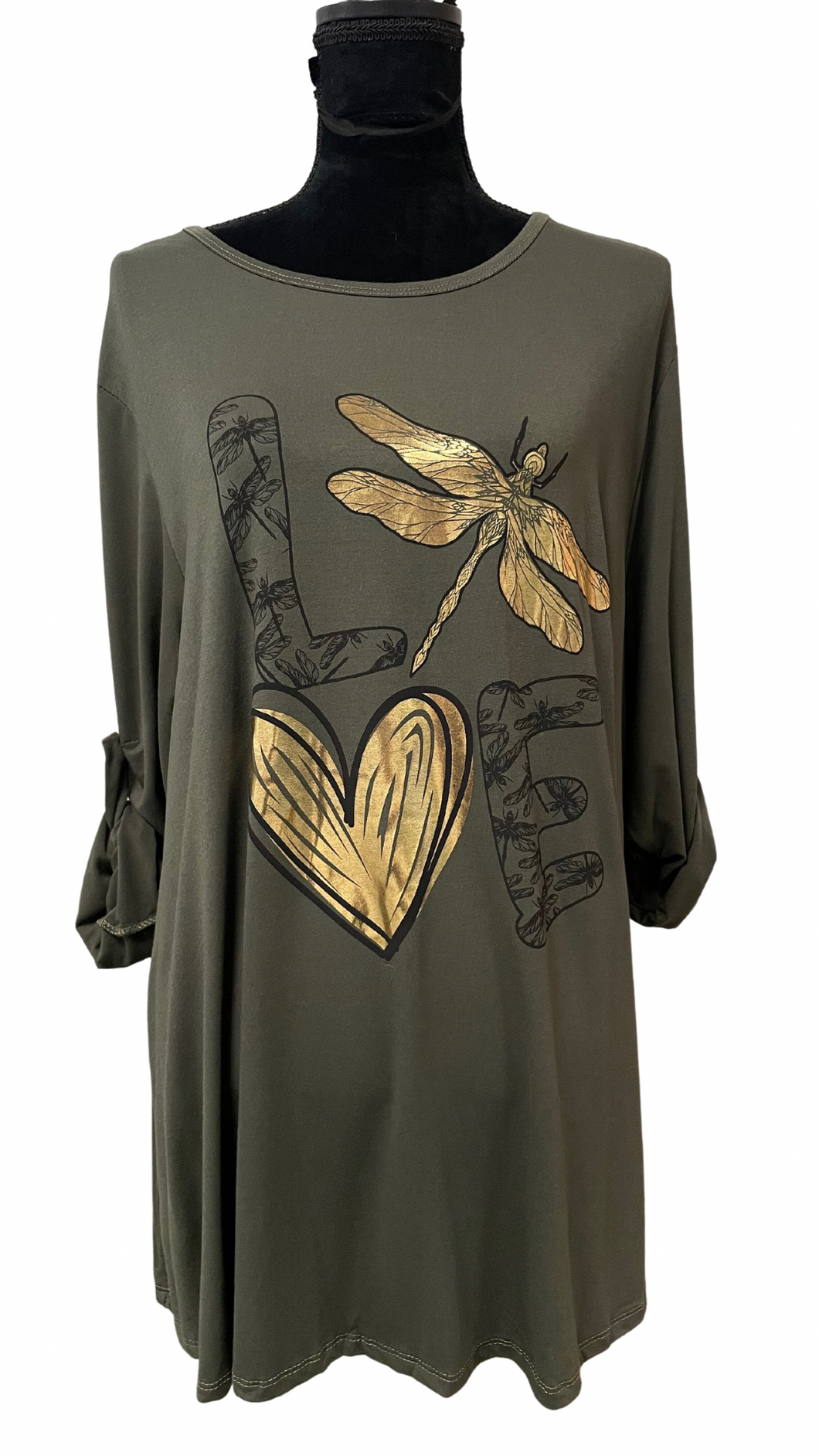 Tunika, v A kroju, (UNI št. do 50/52), DRAGONFLY, OLIVNA