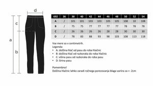 Dolge bombažne hlače z žepi (trenirka), slovenski proizvajalec, velikosti 46-54, TEMNO MODRE