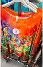 Naložite sliko v pregledovalnik galerije, Tunika, široka, UNI velikost do 60, Tiffany zelena in oranžna barva (3539)
