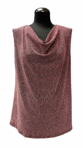 Eleganten top z bleščicami, raven kroj, UNI velikost do 48/50, ČRNO ROZA