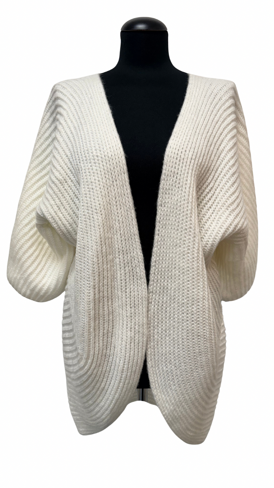 Daljši volnen bolero, UNI velikost 48/50, KREM