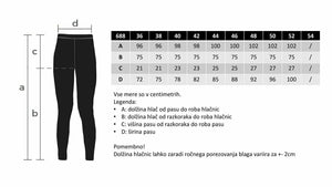 Kosmatene pajkice, dolge, slovenski proizvajalec, velikosti 46-54, ČRNA