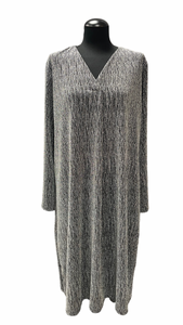 Elegantna obleka, raven kroj, raztegljiv material, UNI velikost do 50/52, SREBRNE BARVE