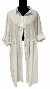 Kratka košulja haljina ili tunika, opseg grudi do 140 cm, (UNI veličina do 56), MASLINA