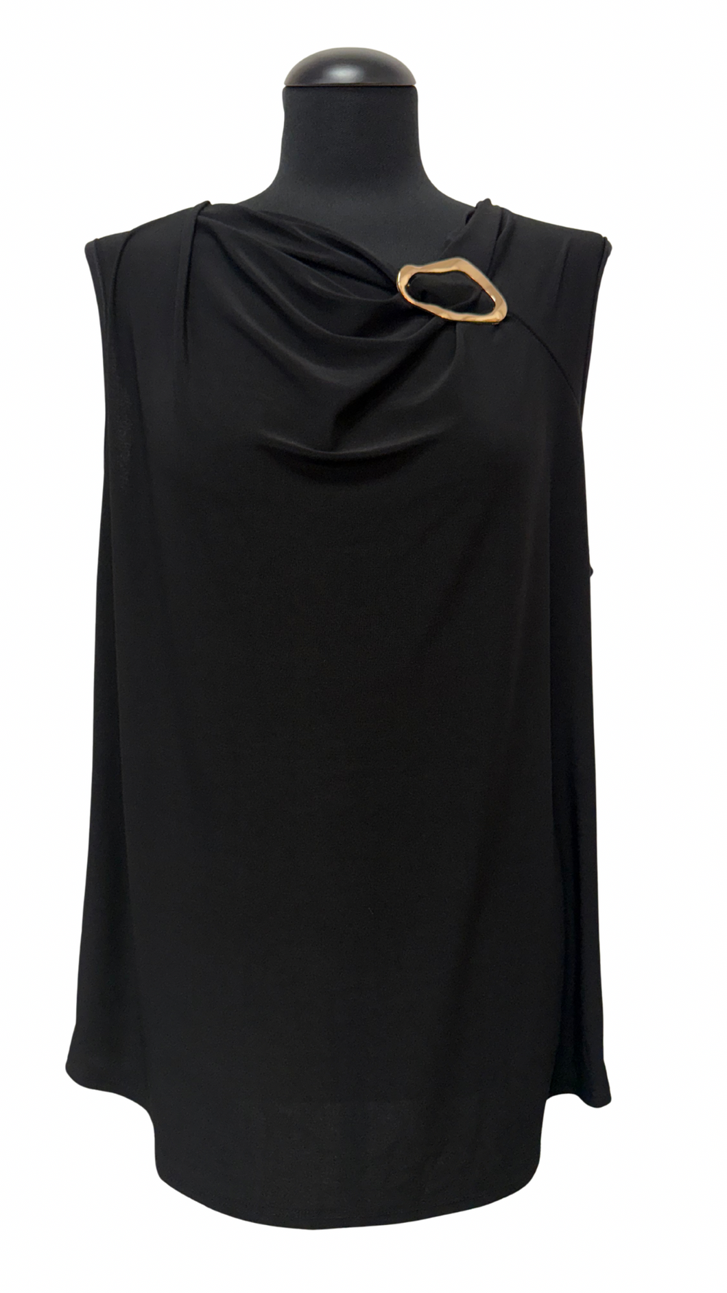 Eleganten top za pod suknjič, raven kroj, UNI velikost do 50/52, ČRN