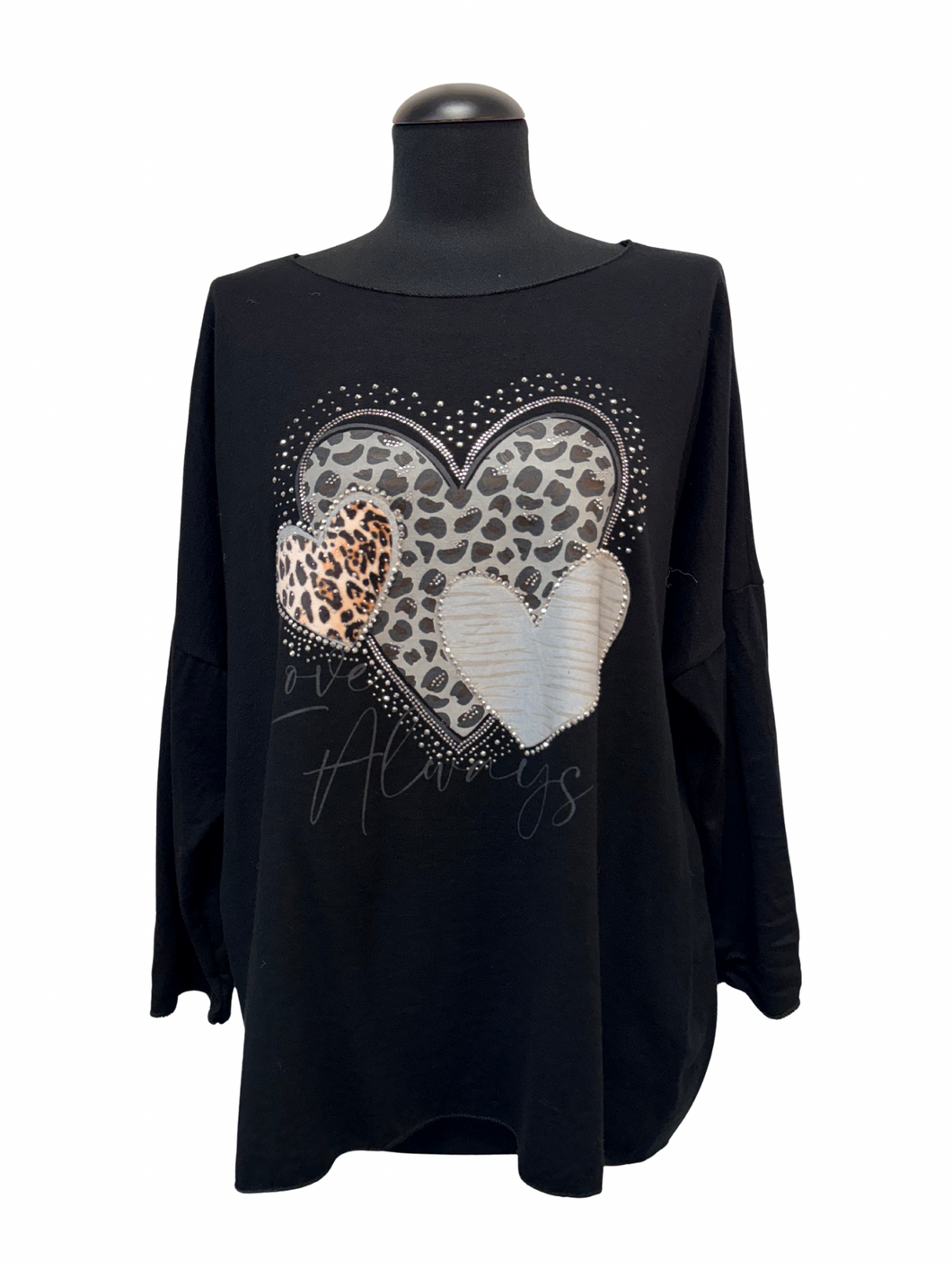 Tunika, pletenina, raven kroj, UNI vel. do 50/52, ČRNA