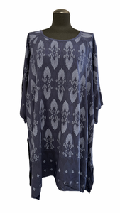 Elegantna tunika iz viskoze, A kroj, UNI vel. 50/52/54, TEMNO MODRA