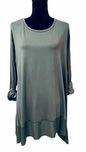 Tunika izrazitog A kroja i elegantnih zakrpa, UNI veličine do 50/52, CIKLAM