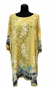 Elegantna tunika od viskoze, prsni opseg 130 cm, MASLINA