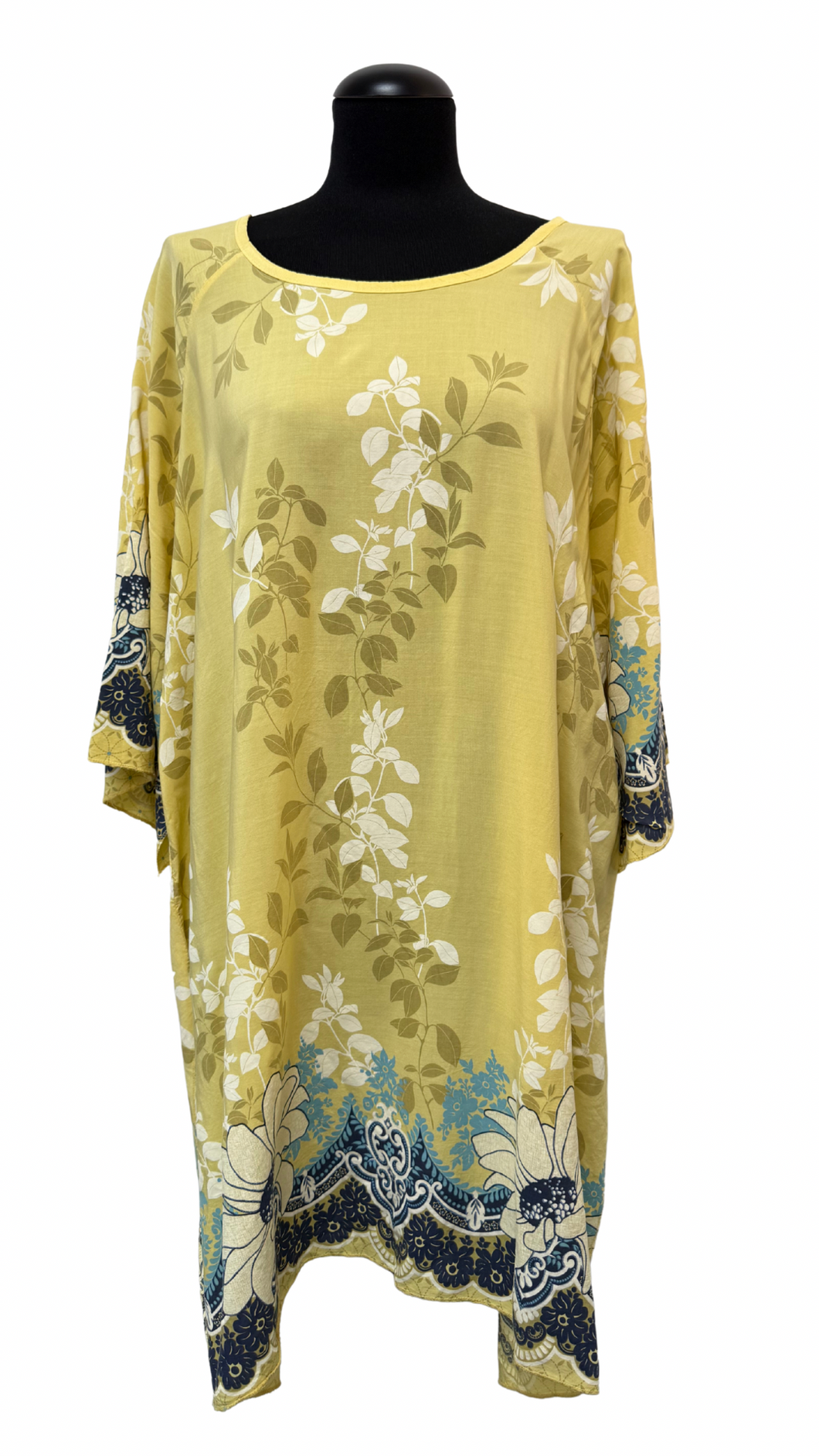 Elegantna tunika od viskoze, prsni opseg 130 cm, MASLINA