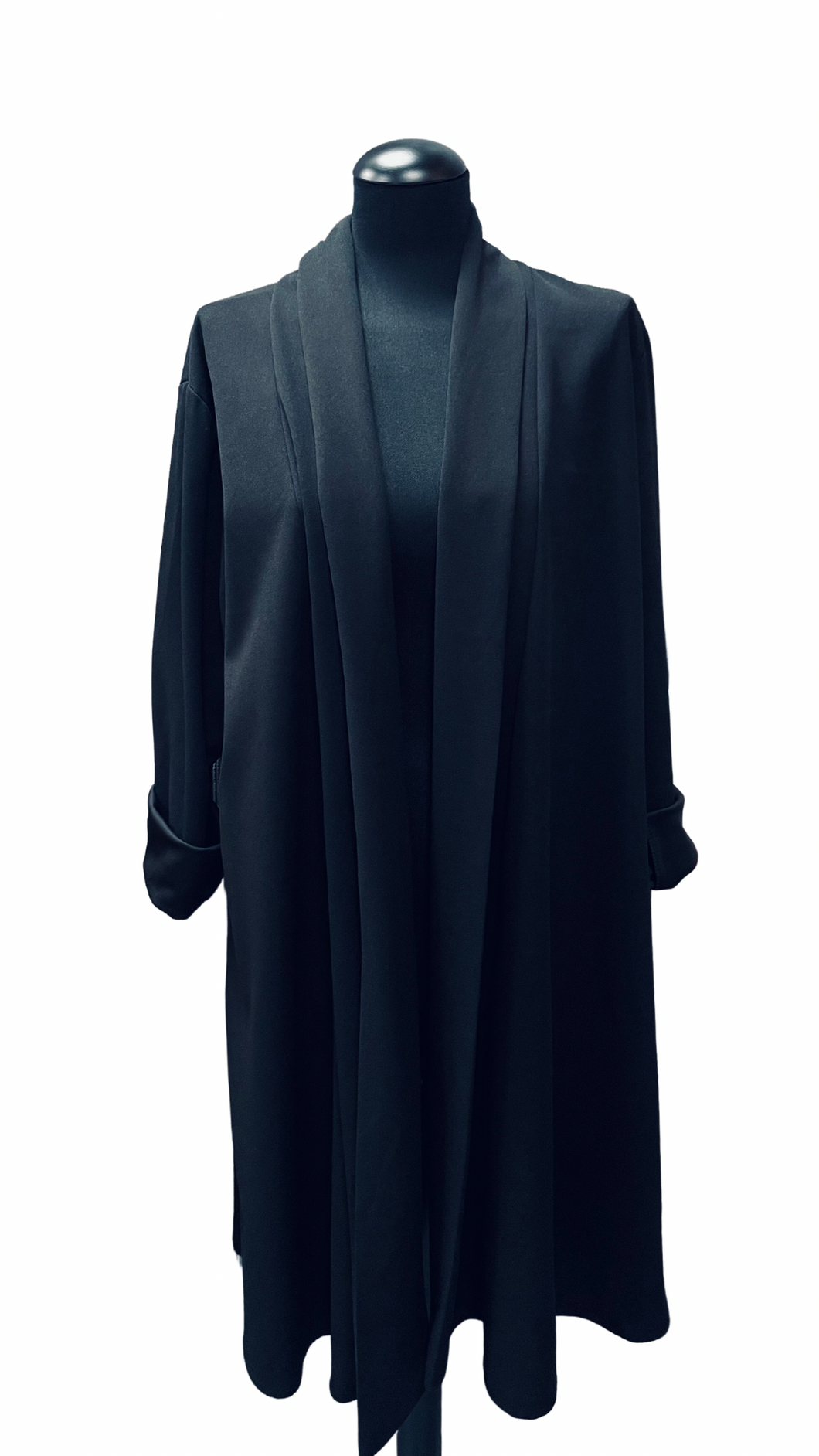 Nepodloženo elegantno ogrinjalo, UNI velikost do 52/54/56, ČRNO
