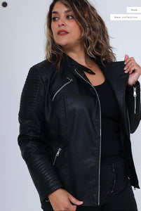 Podložena jakna iz umetnega usnja, posamezne velikosti 42-50