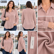 Prenesite sliku u preglednik galerije, Elegantna bluza v več barvah z ovratnikom – UNI do 50/52
