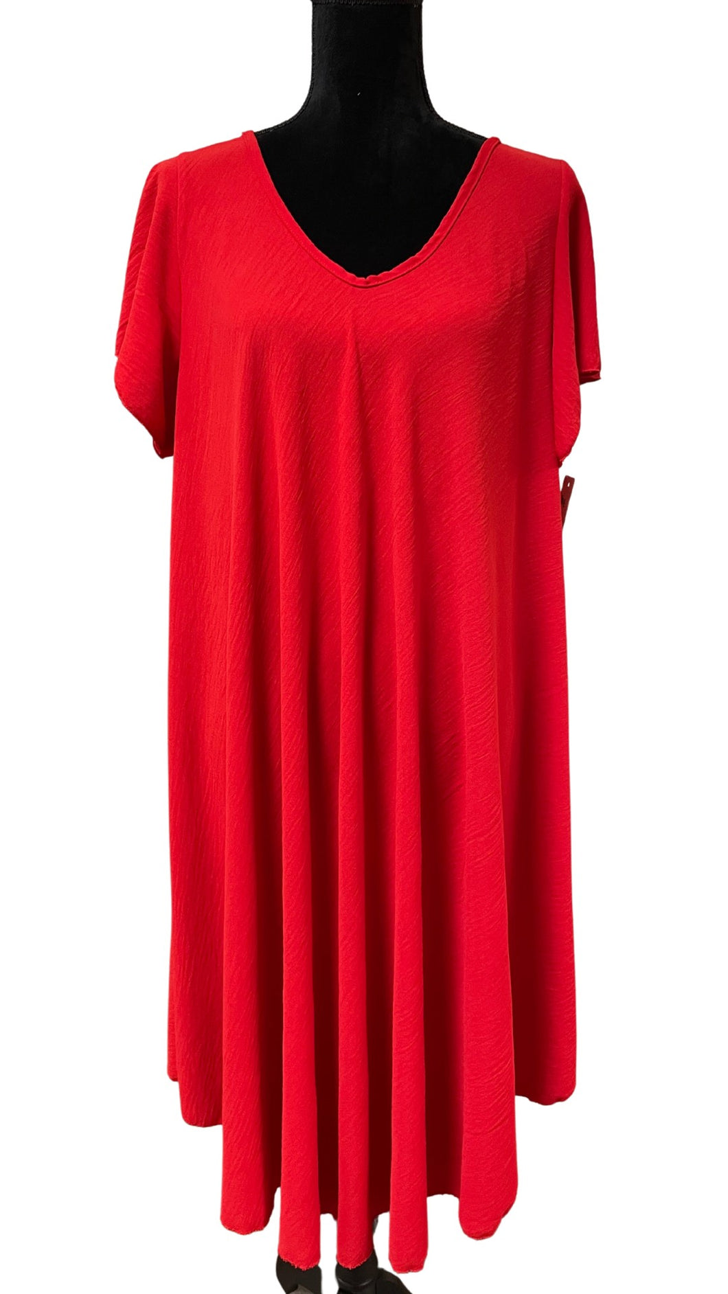 Jednostavna haljina od viskoze, grudi do 122 cm, CRNA
