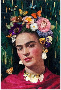 Kosmaten, topel šal iz viskoze, motiv slike FRIDE KAHLO, (SRR2-112)